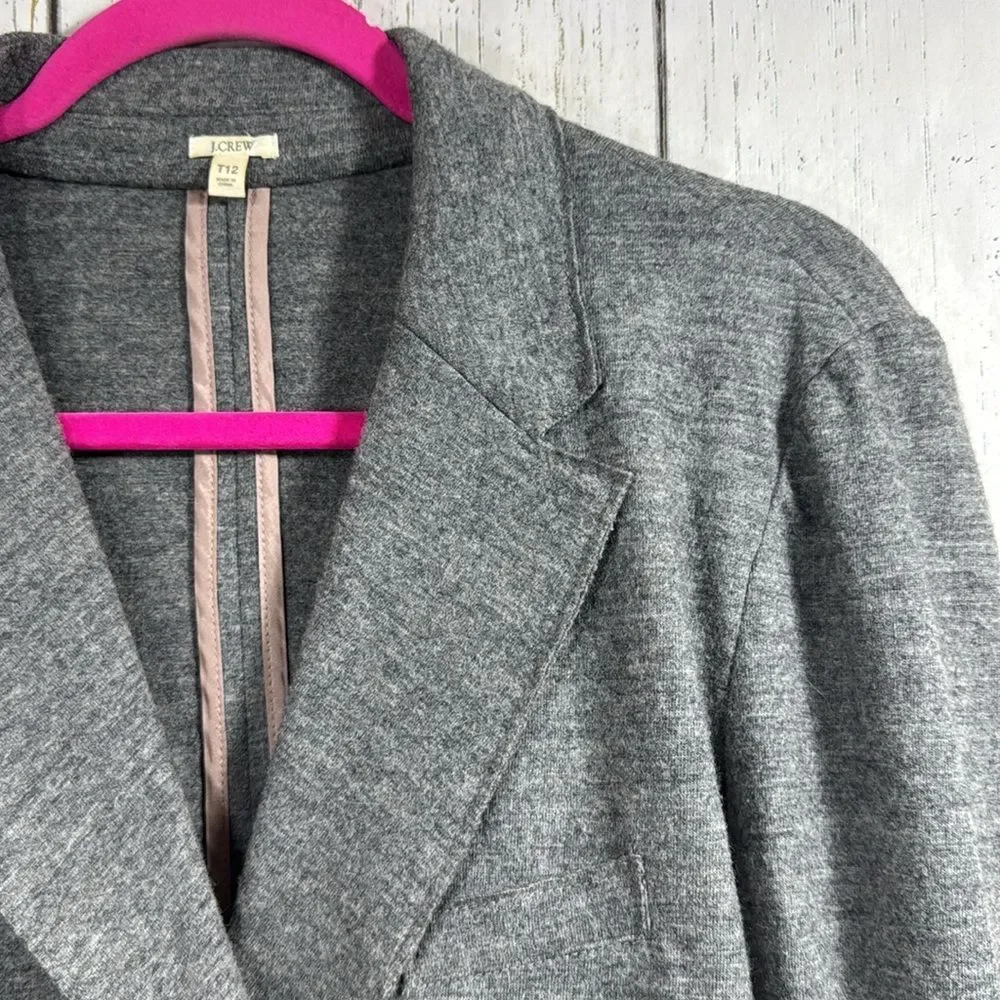 J.Crew Wool Blazer Jacket Gray Double Breasted Classic Workwear Minimalist - Picture 4 of 16